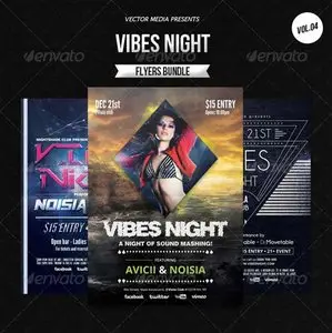 GraphicRiver Vibes Night - Flyers Bundle [Vol.4]