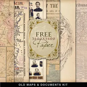 Textures - Old Vintage Maps & Documents Backgrouds