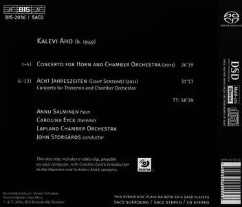 Annu Salminenm, Carolina Eyck, John Storgårds, Lapland Chamber Orchestra - Kalevi Aho: Horn concerto, Theremin concerto (2014)