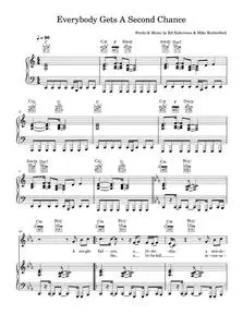 Everybody Gets A Second Chance - Mike and The Mechanics (Piano-Vocal-Guitar (Piano Accompaniment))