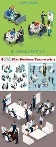 Vectors - Flat Business Teamwork 4