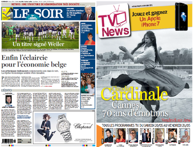 Le Soir + Supplément TV News du Vendredi 19 Mai 2017