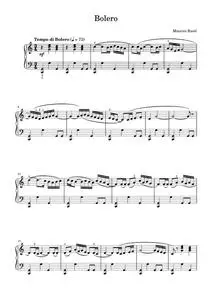 Ravel's Bolero - Maurice Ravel (07/03/1875 - 28/12/1937 (Piano Solo)