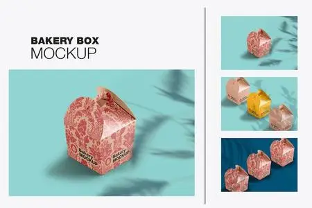 Kraft Box Mockup with Handle 92F3BBX