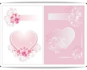 Pink Vector Hearts