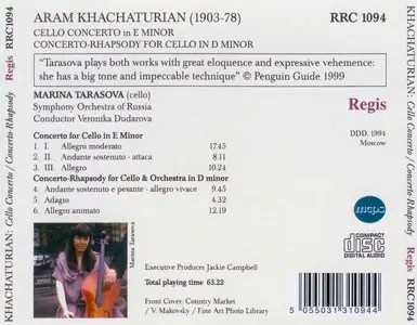 Khachaturian: Cello Concerto; Concerto-Rhapsody for Cello / Marina Tarasova (1994)