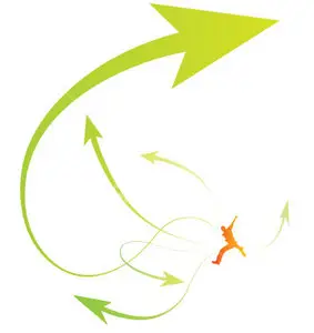Vector jumper with arrow2