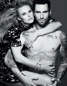Anne Vyalitsyna & Adam Levine by Alix Malka for Vogue Russia November 2011