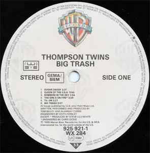 Thompson Twins - Big Trash (Warner 925 921-1) (GER 1989) (Vinyl 24-96 & 16-44.1)