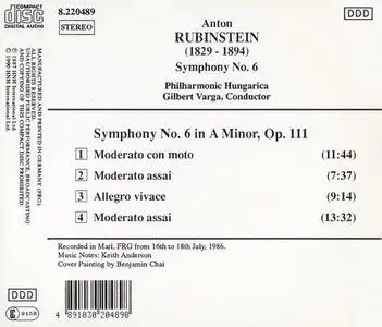 Gilbert Varga, Philharmonia Hungarica - Anton Rubinstein: Symphony No.6 (1990)