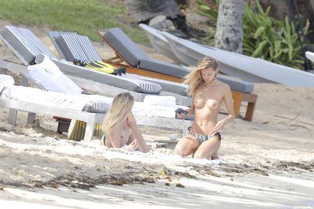 Edita Vilkeviciute on vacation in St Barth, France on January 31, 2017