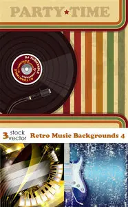 Vectors - Retro Music Backgrounds 4