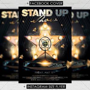 Premium A5 Flyer Template - Stand Up Show