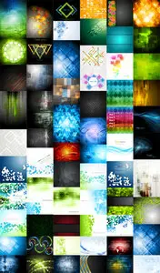 72 Light Abstract Vector Backgrounds Pack