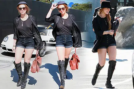 Lindsay Lohan - shopping in LA 9-15-10