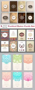 Vectors - Vertical Retro Cards Set