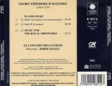 Le Concert des Nations, Jordi Savall - George Frideric Handel: Water Music; Music for the Royal Fireworks (1993)
