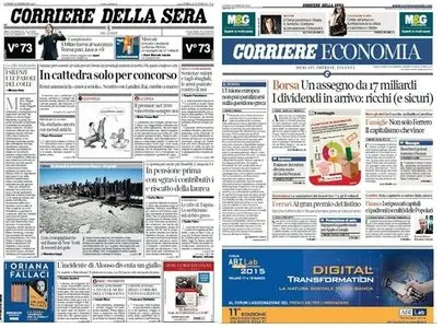 Il Corriere della Sera (23-02-15) + Corriere Economia