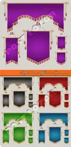 Royal banner different shapes vector