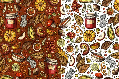 EE - Autumn Cartoon Seamless Pattern Q8JEUFR