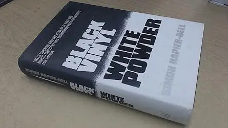 Black vinyl, white powder