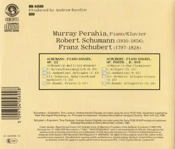 Murray Perahia - Schubert, Schumann: Piano Sonatas (1988)