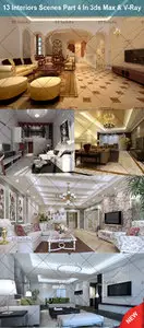 13 Living Rooms in 3ds max : Collection 4/4