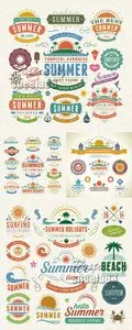 Summer Design Elements Vector 2