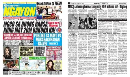 Pilipino Star Ngayon – Marso 02, 2021