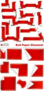 Vectors - Red Paper Elements