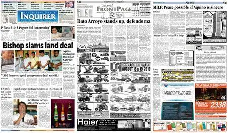 Philippine Daily Inquirer – August 10, 2010