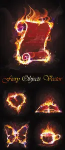 Fiery Objects Vector 2
