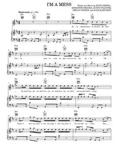 I'm A Mess - Martin Garrix & Bebe Rexha (Piano-Vocal-Guitar)