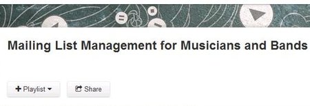 Mailing List Management for Musicians and Bands