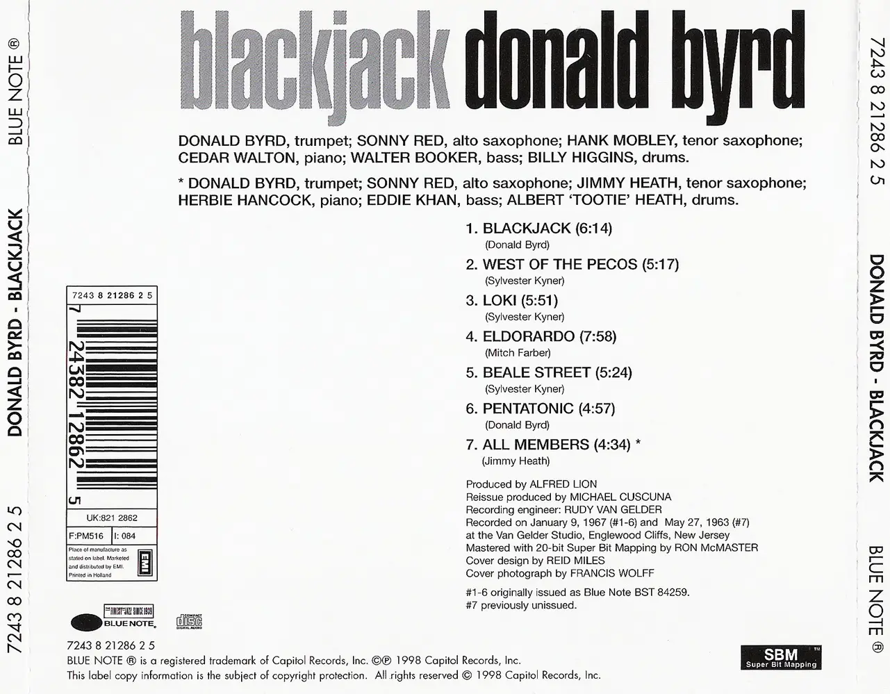 Donald Byrd - Blackjack (1967) {1998 Blue Note SBM Remaster}