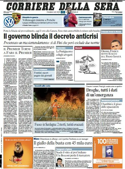 Il Corriere della Sera (24-07-09)