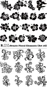 Vectors - Ornate Floral Elements (Set 18)
