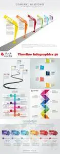 Vectors - Timeline Infographics 39