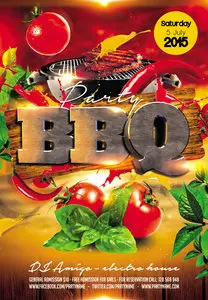 Flyer PSD Template - BBQ Party Facebook Cover