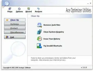 Ace Utilities -version : 3.1 <<Optimize and Fine-Tune Your PC>>