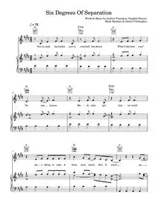 Six degrees of separation - The Script (Piano-Vocal-Guitar (Piano Accompaniment))