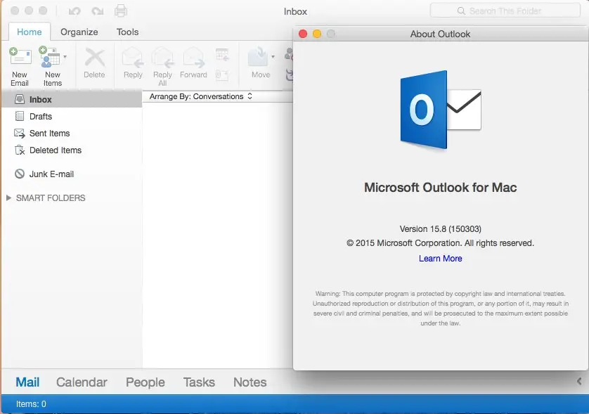 outlook for mac known issues