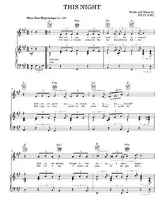 This Night - Billy Joel, David Rosenthal (Piano-Vocal-Guitar)