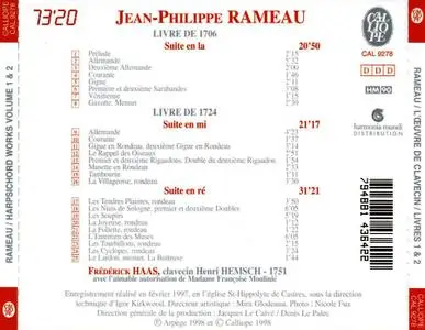 Frédérick Haas - Jean-Philippe Rameau: L'Œuvre de Clavecin, Livres 1 & 2 (1998)