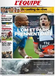 L'Equipe du Dimanche 29 Septembre 2013