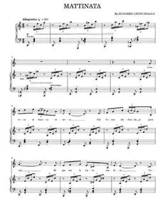 Mattinata - Ruggero Leoncavallo (Piano-Vocal-Guitar)