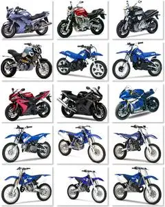 Yamaha Bikes in White Background Wallpapers
