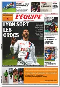 L'Equipe - Lundi 18 Septembre 2010
