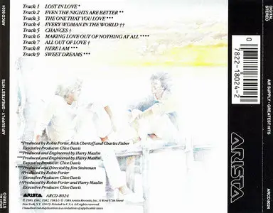 Air Supply - Greatest Hits (1983) CD Release 1984