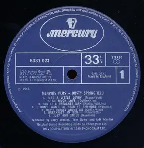 Dusty Springfield - Dusty In Memphis (Philips 1969) 24-bit/96kHz Vinyl Rip